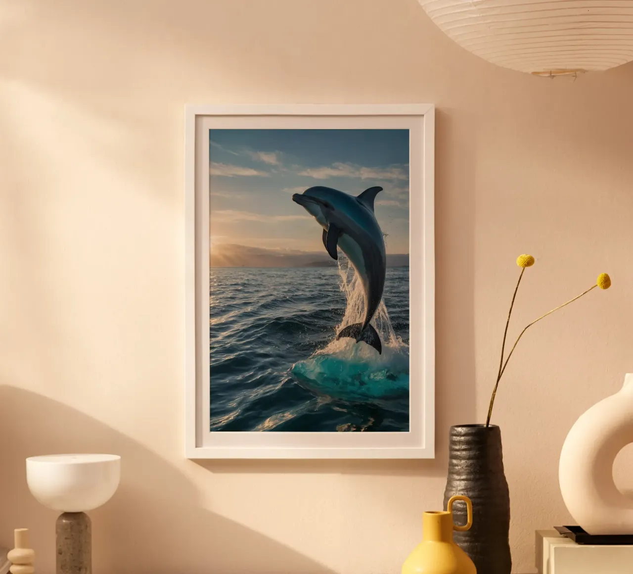 A Dolphin's Dance in the Ocean carta hahnemühle da Art Boutique