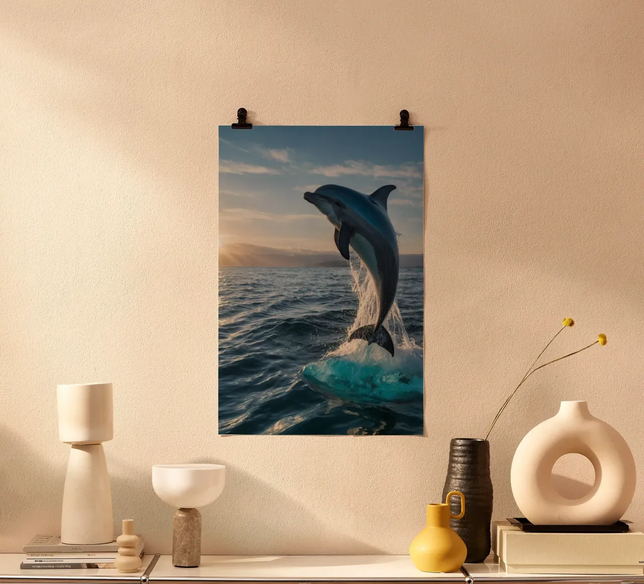 A Dolphin's Dance in the Ocean carta hahnemühle da Art Boutique