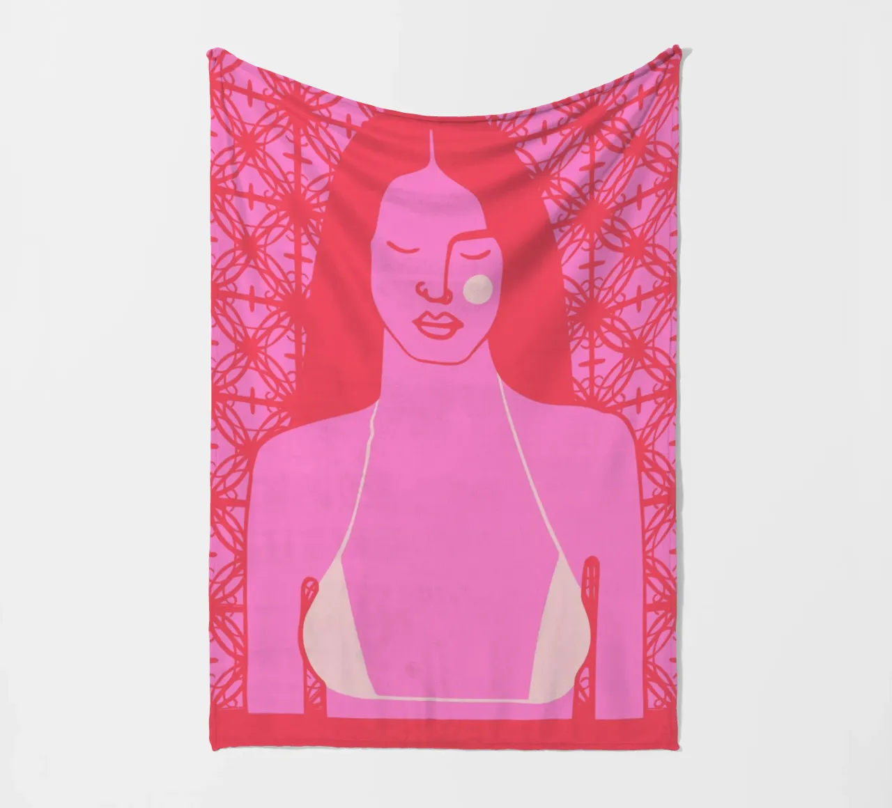 Tan fleece blanket by Portraits
