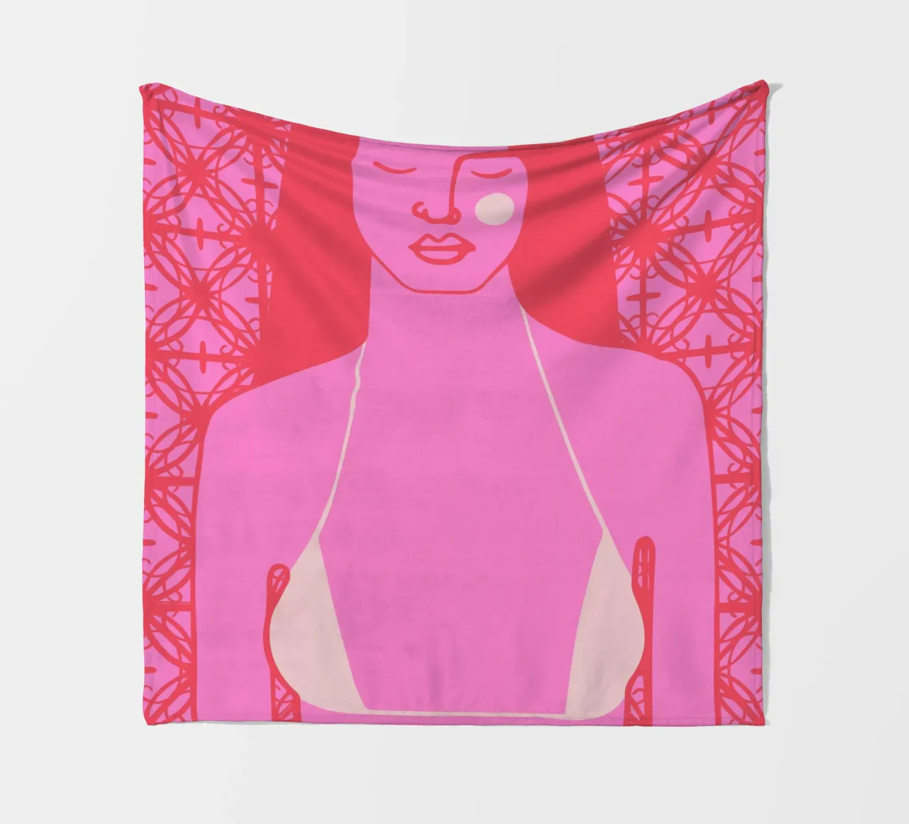 Tan fleece blanket by Portraits