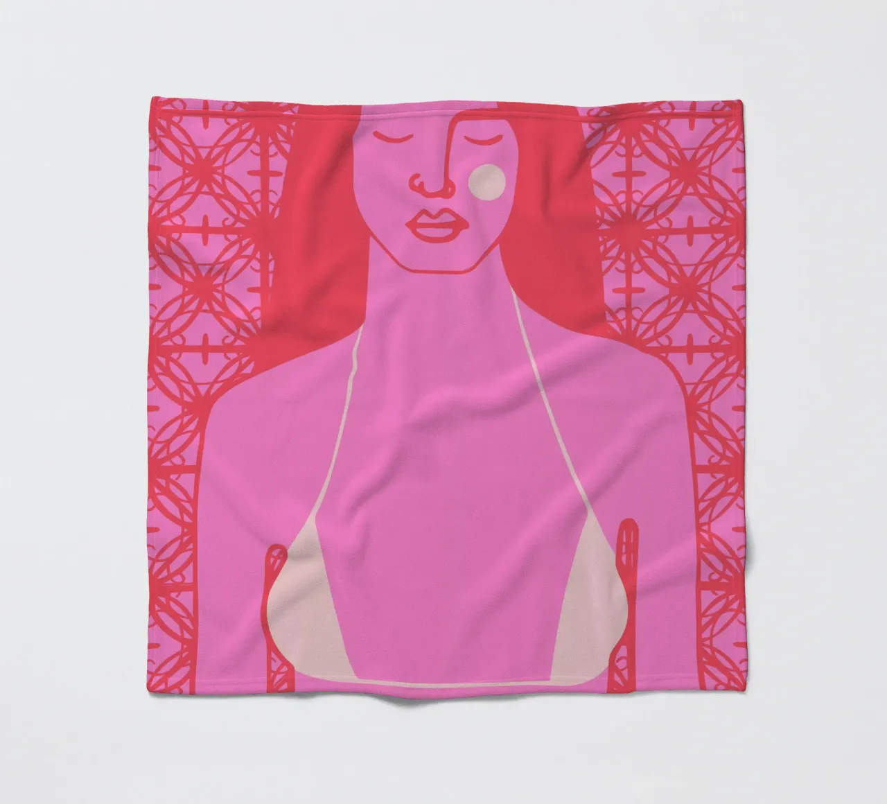 Tan fleece blanket by Portraits