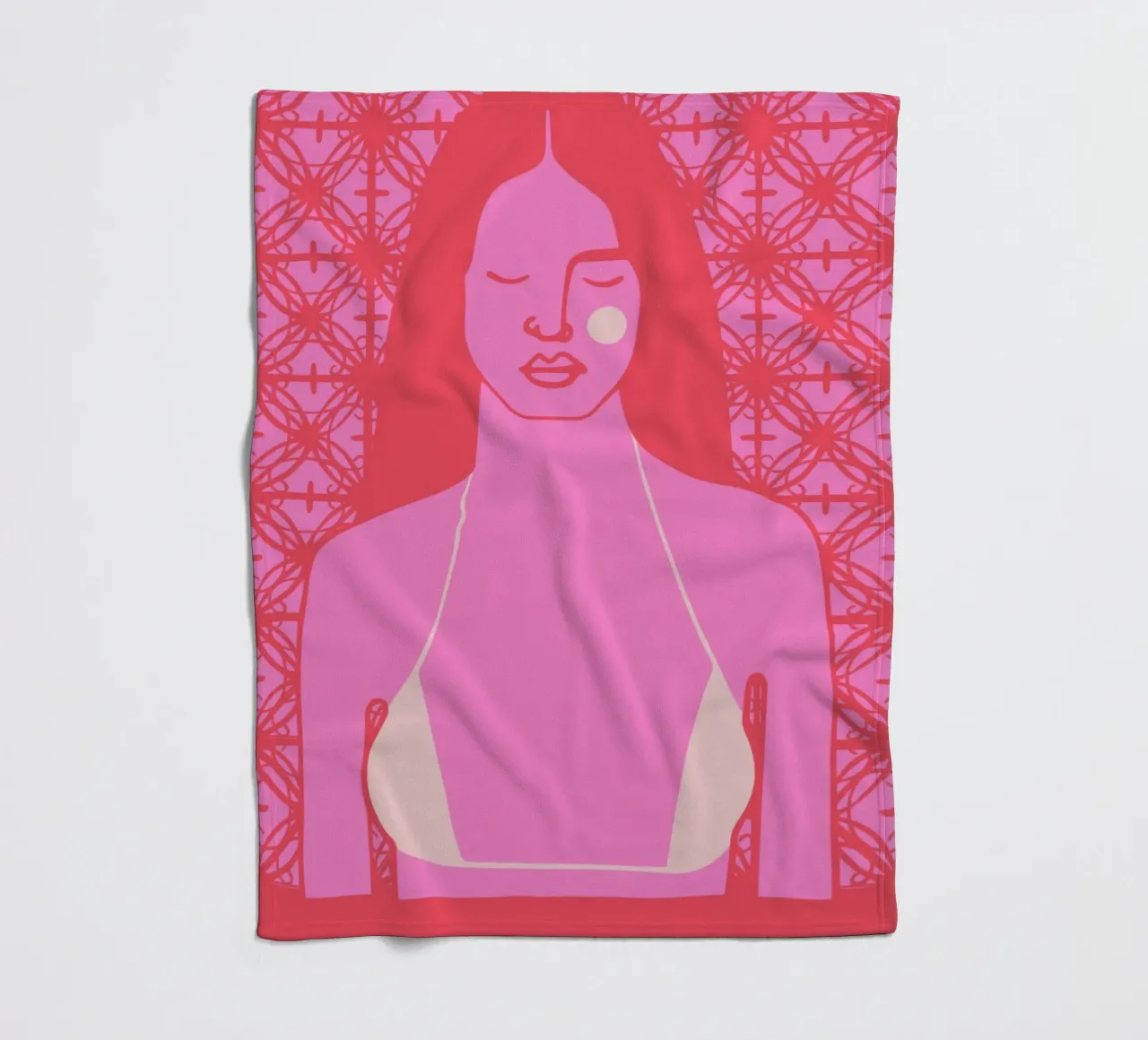 Tan fleece blanket by Portraits