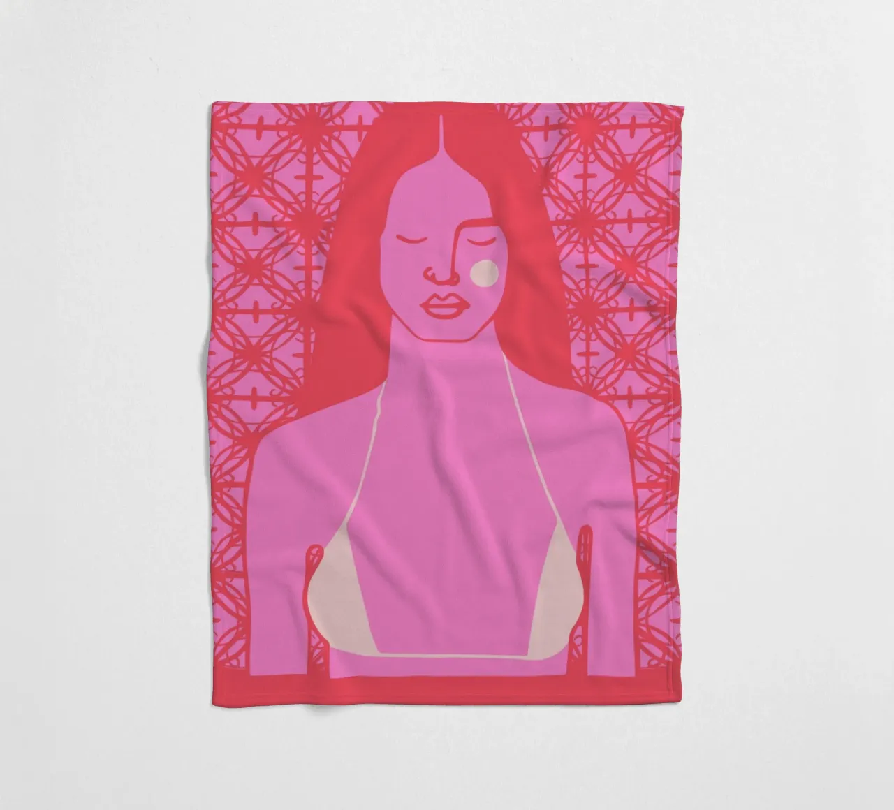 Tan fleece blanket by Portraits