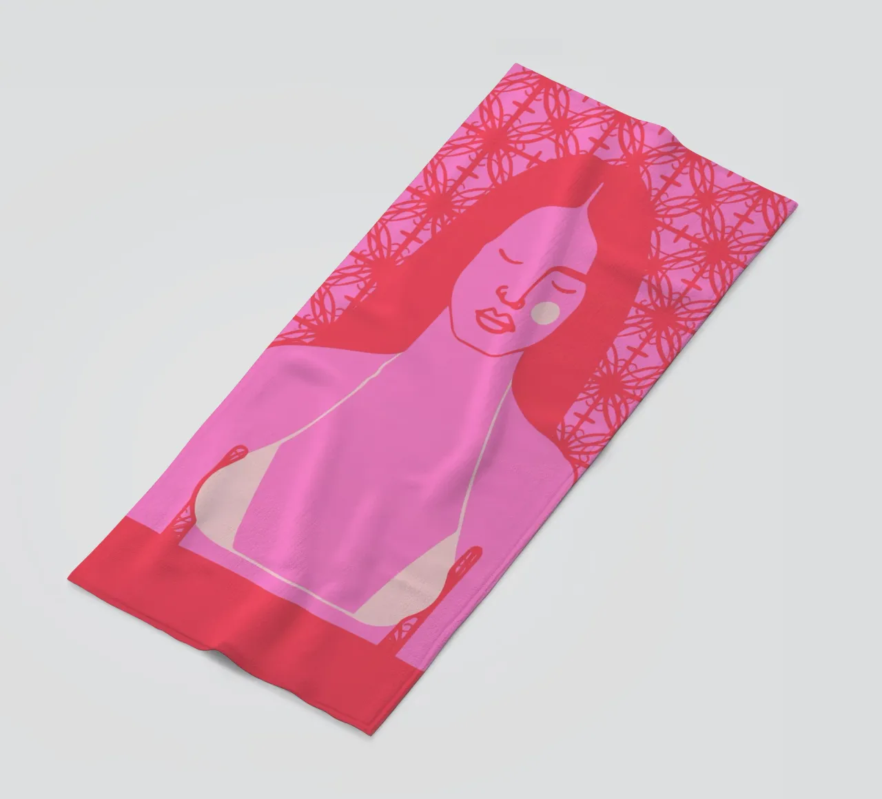 Tan beach towel by Portraits