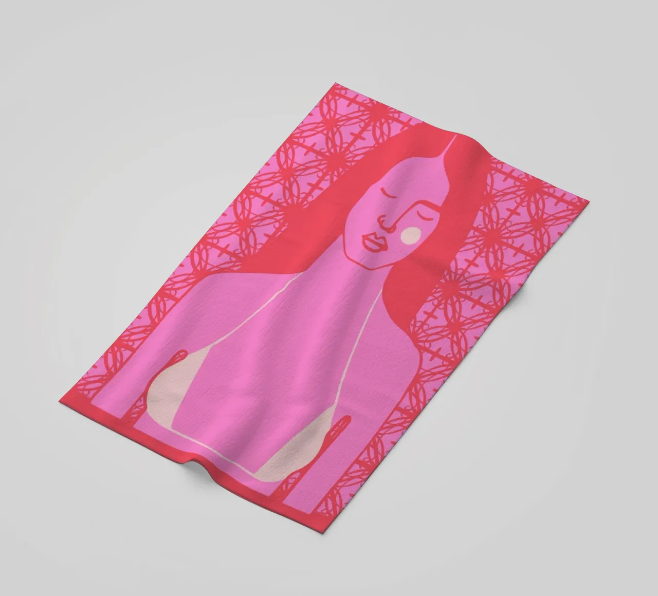 Tan beach towel by Portraits