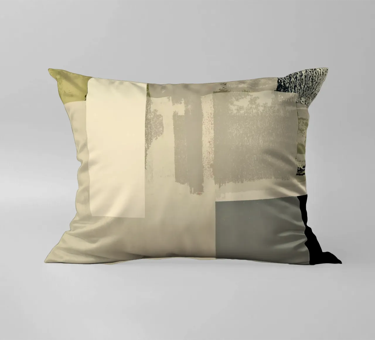 abstract minimalist collage 2 cuscino da IRIS LEHNHARDT FINE ART