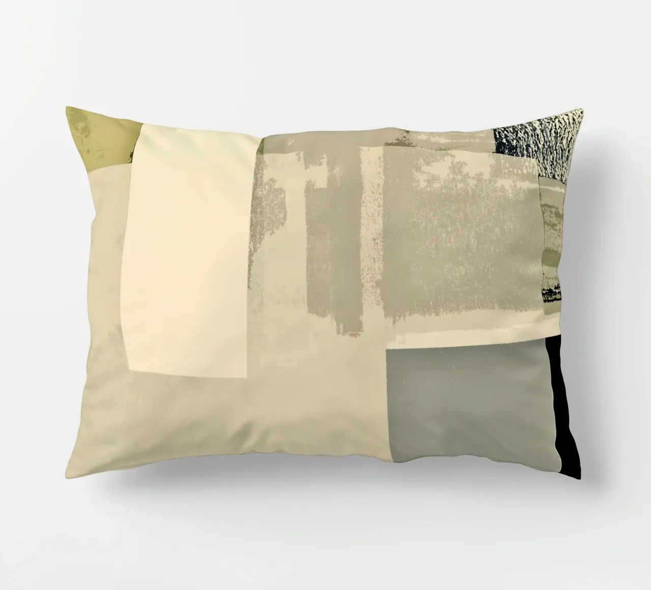 abstract minimalist collage 2 cuscino da IRIS LEHNHARDT FINE ART