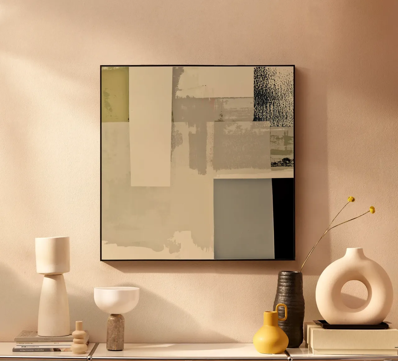 abstract minimalist collage 2 plexiglass da IRIS LEHNHARDT FINE ART