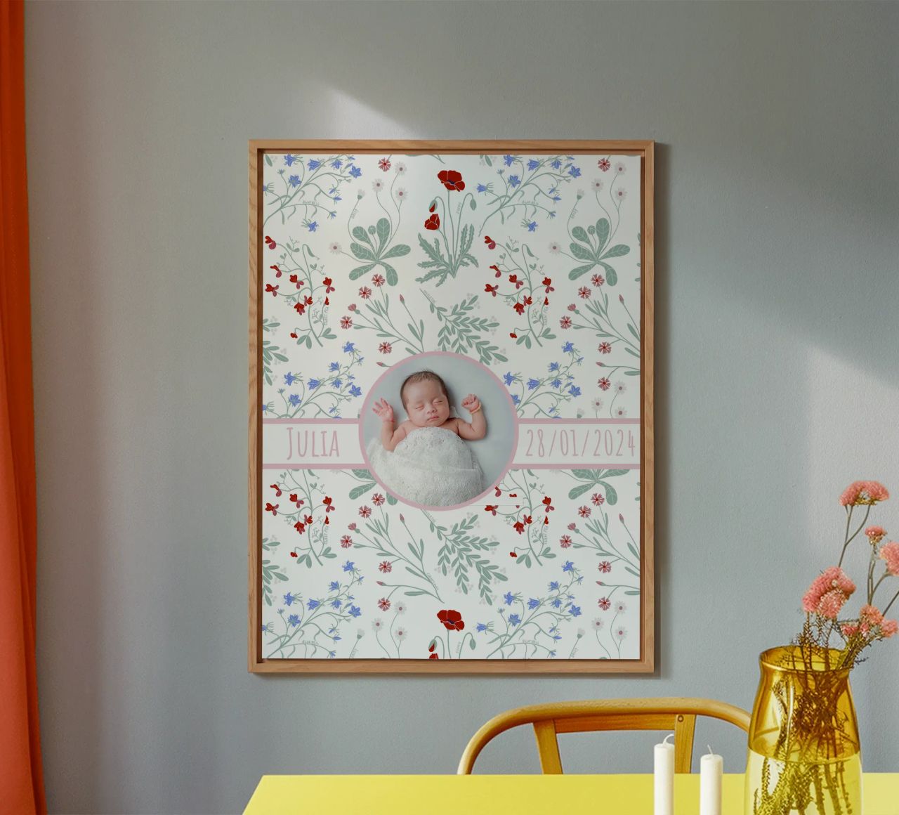 Rêves de fleurs sauvages personnalisé - Imprimé floral Boho bébé alu dibond de Patruschka’s Patterns