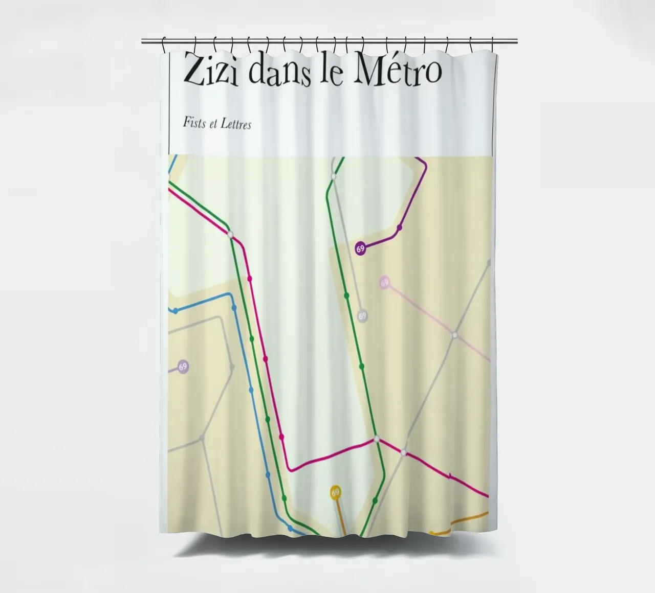 Zizi Dans Le Metro Duschvorhang von Fists Et Lettres