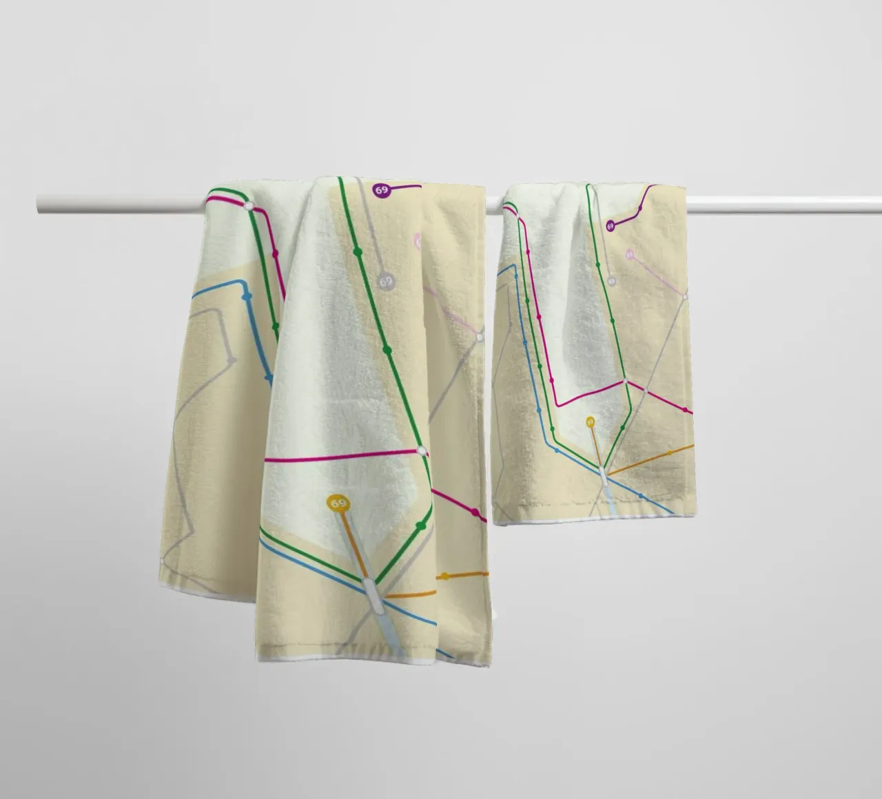 Zizi Dans Le Metro asciugamano da bagno da Fists Et Lettres