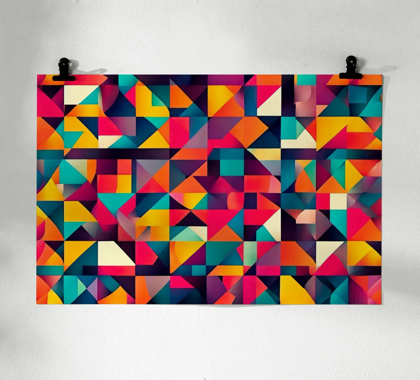 Multicoloured squares poster by rheyes