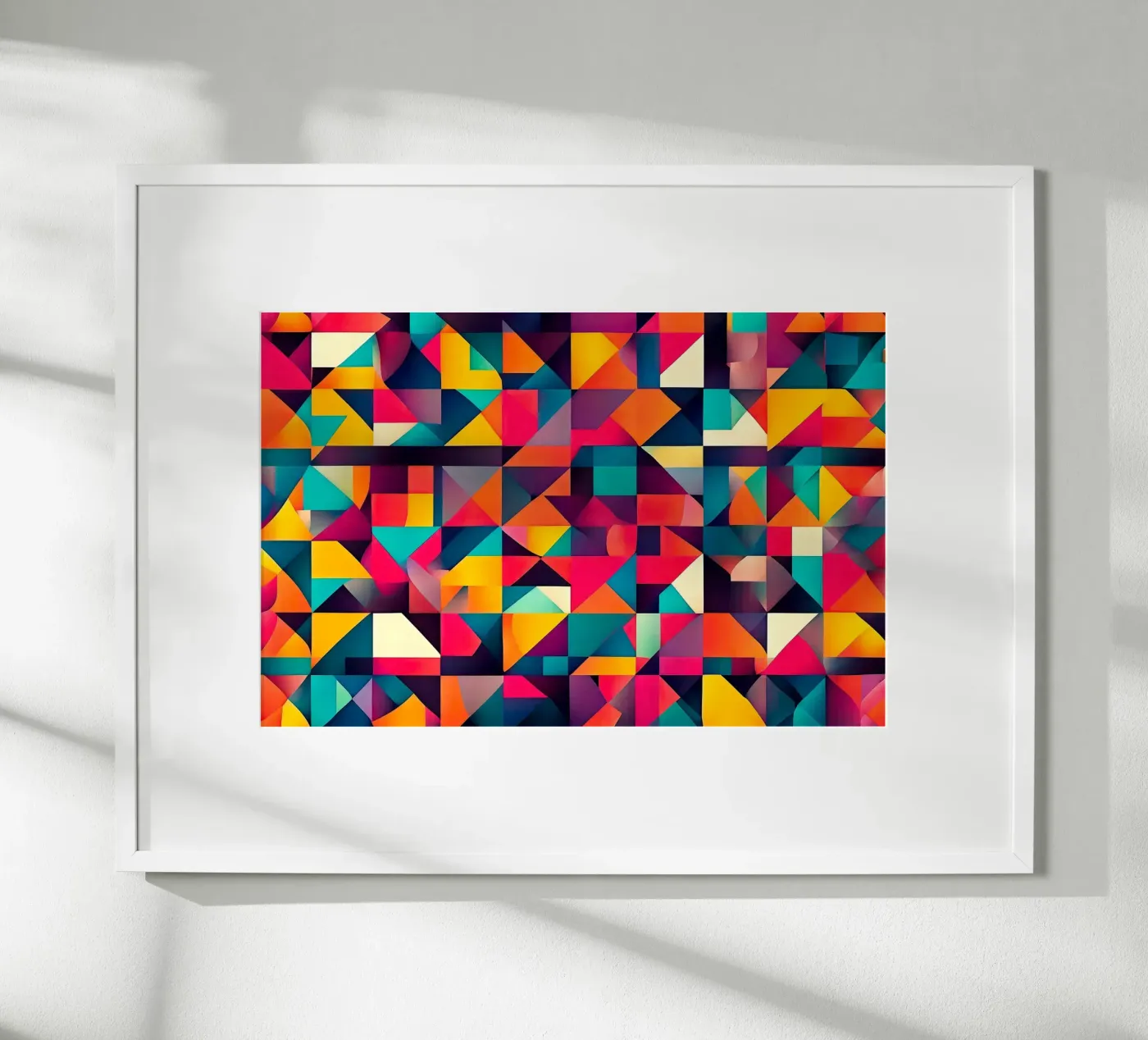 Multicoloured squares poster by rheyes