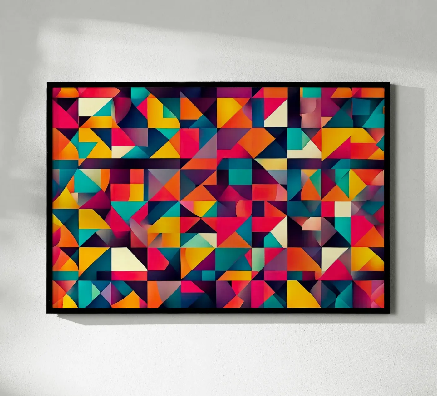 Multicoloured squares poster by rheyes