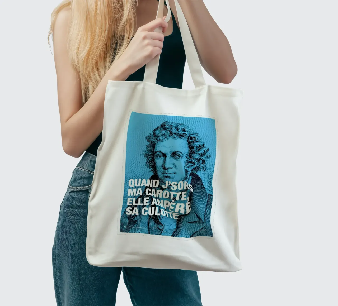 Ampere borsa in juta da Fists Et Lettres