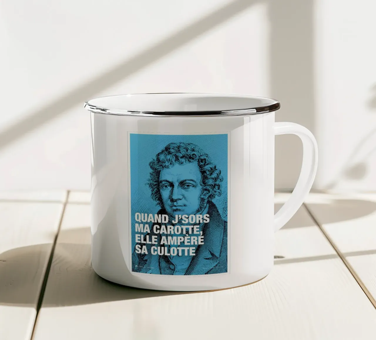 Ampere taza de esmalte de Fists Et Lettres