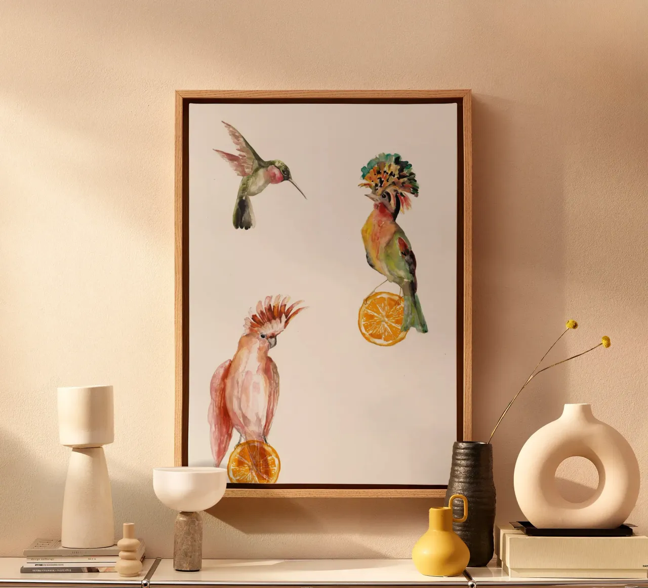 Zesty and Fresh canvas with Floater frame by Victoria Verbaan
