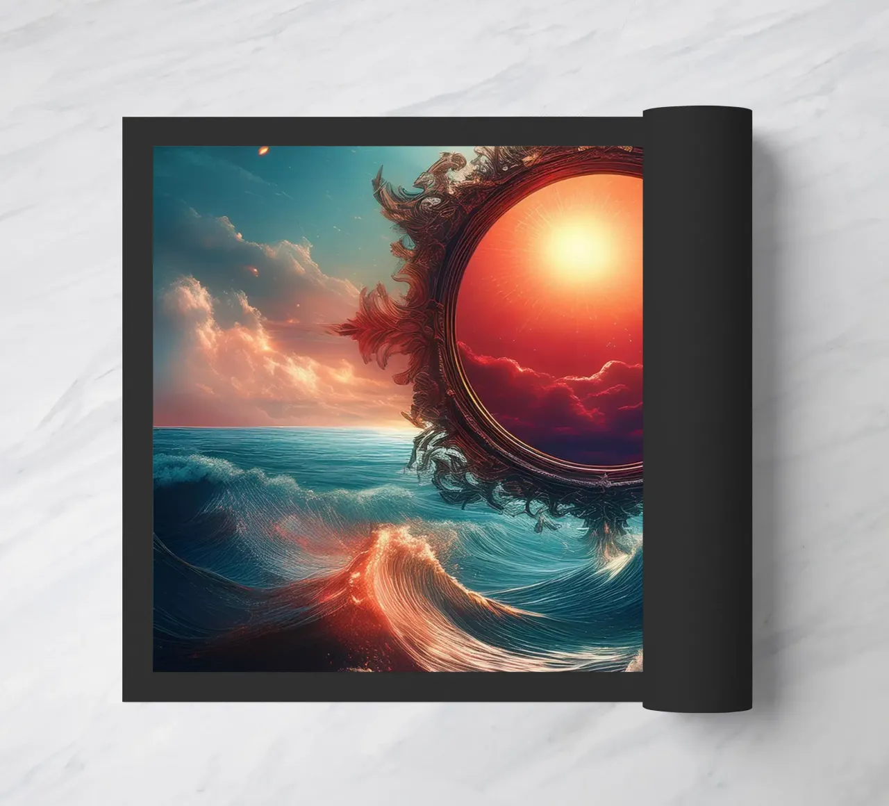 sun 1 doormat by kimmindmuse