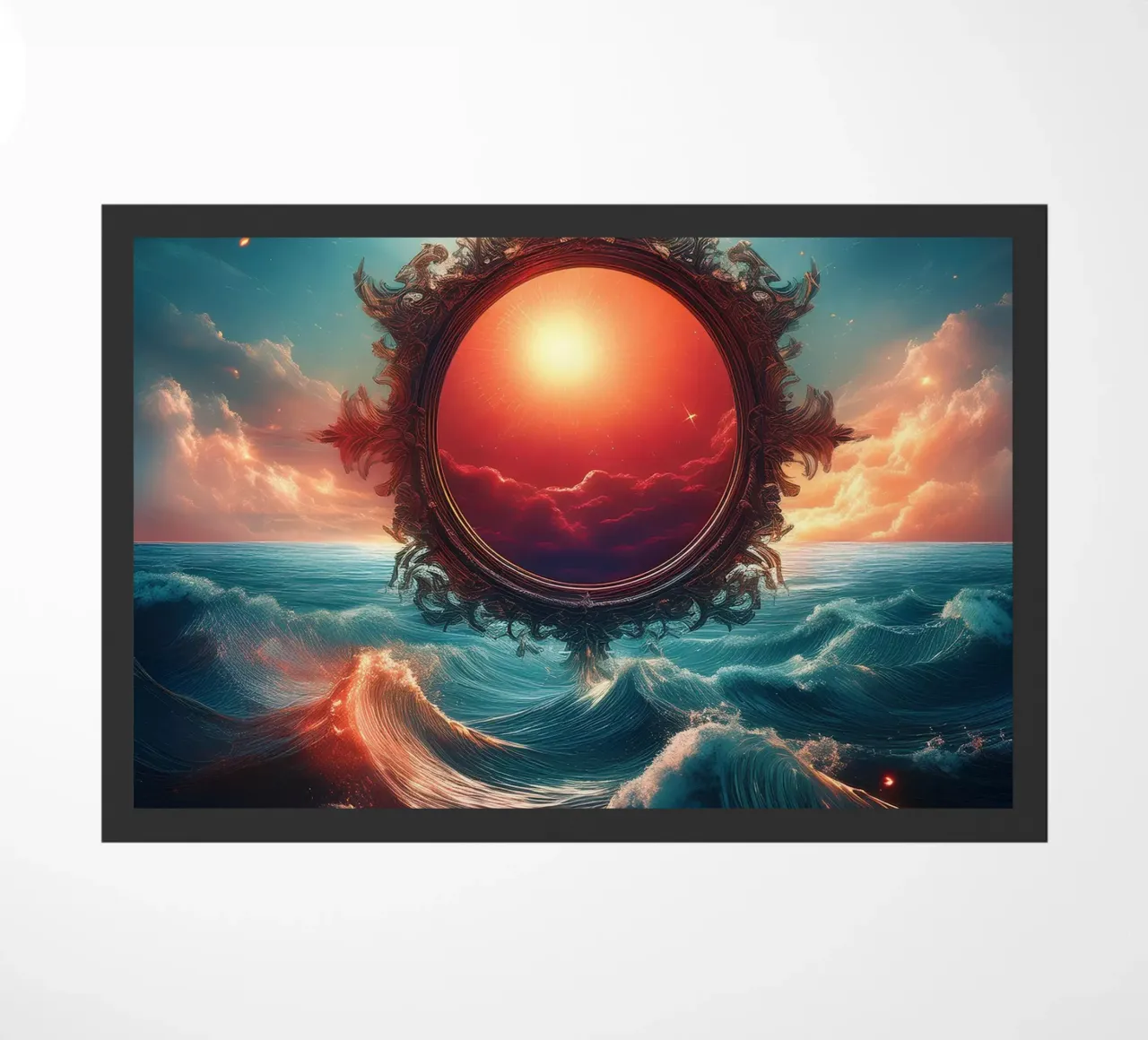 sun 1 doormat by kimmindmuse