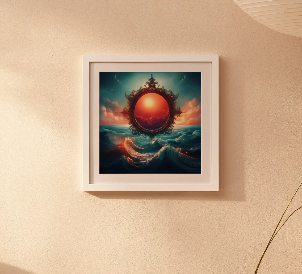 sole 1 poster con telaio in alluminio da kimmindmuse