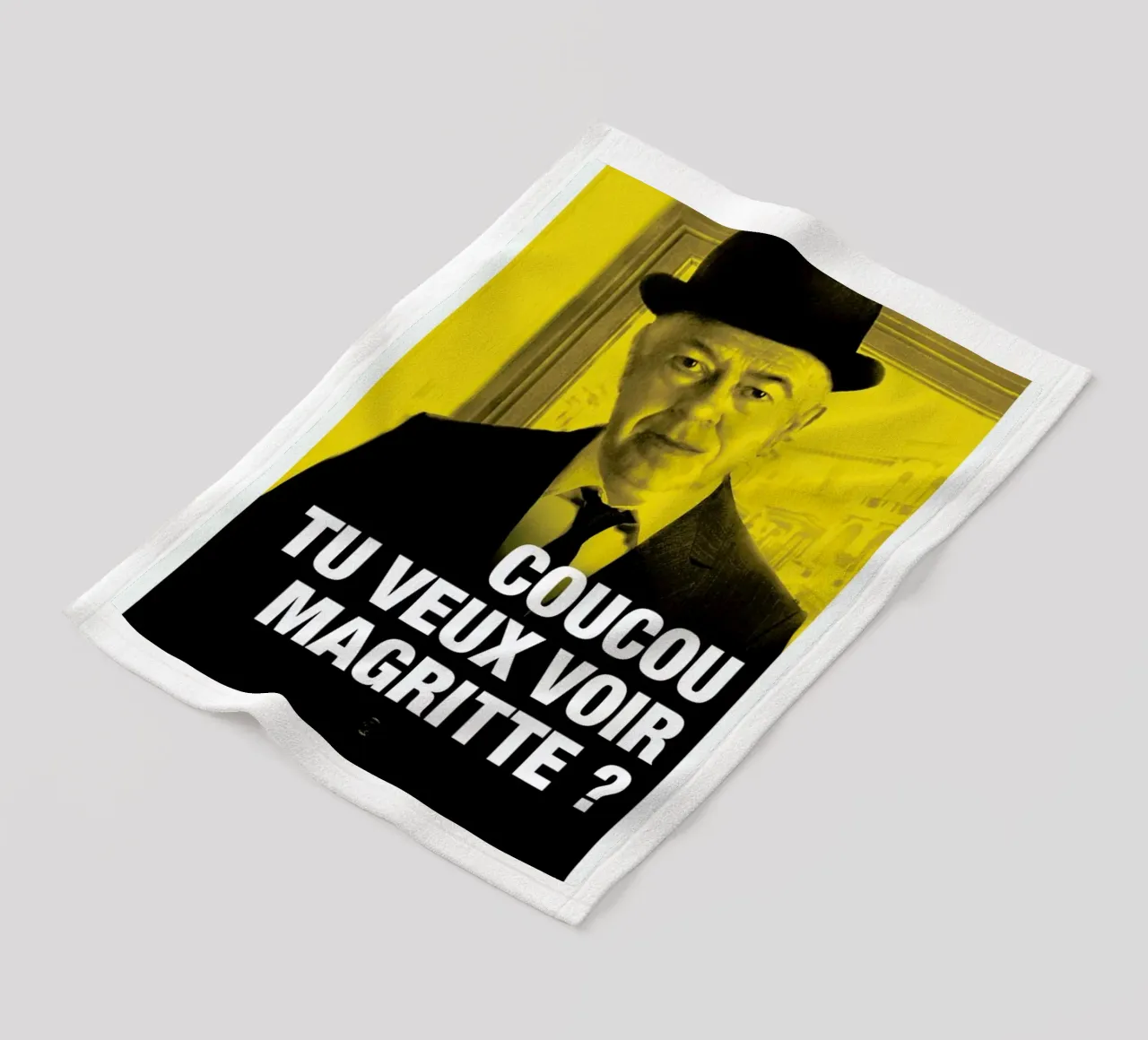 Magritte fleece blanket by Fists Et Lettres