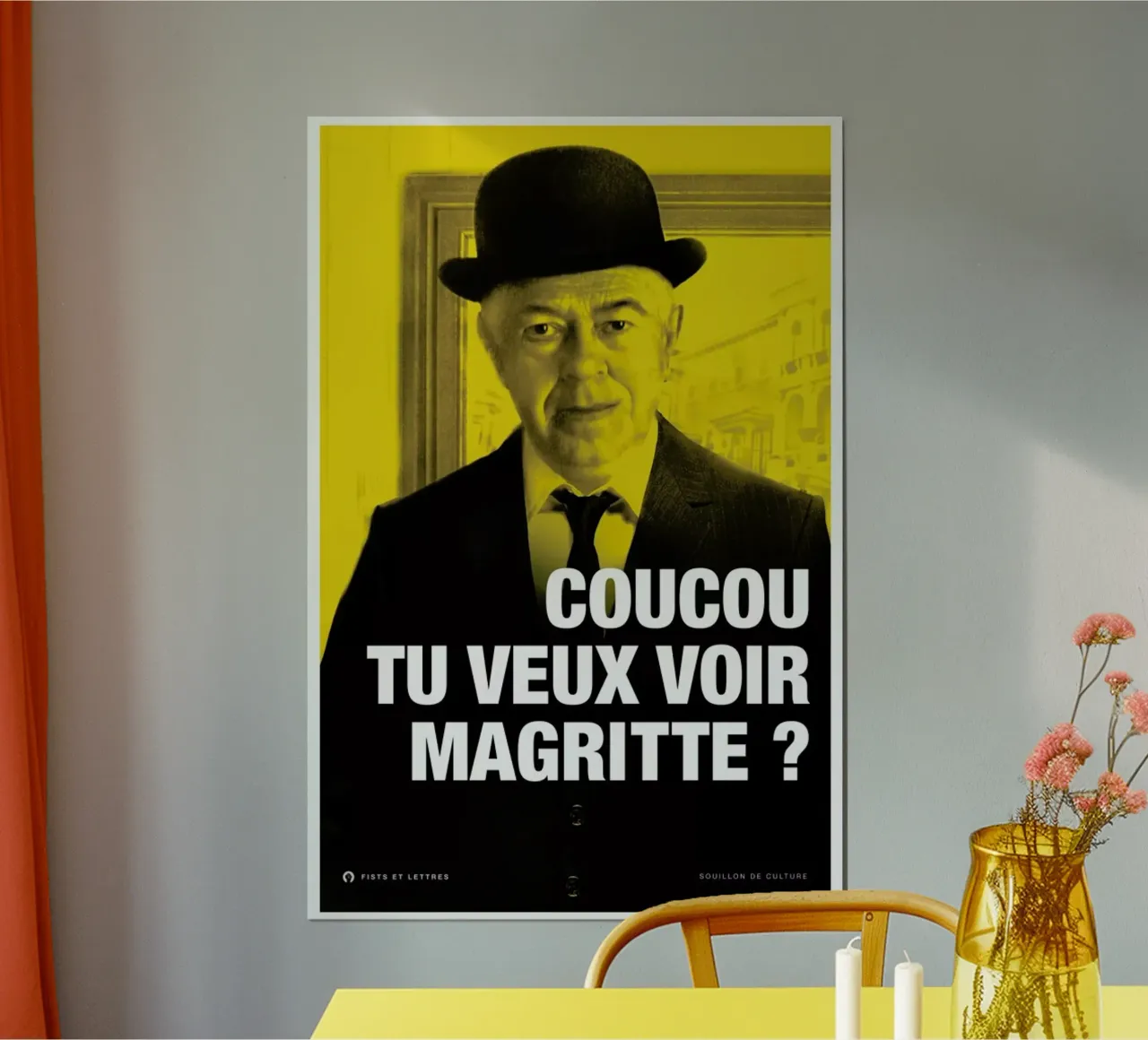 Magritte poster da Fists Et Lettres