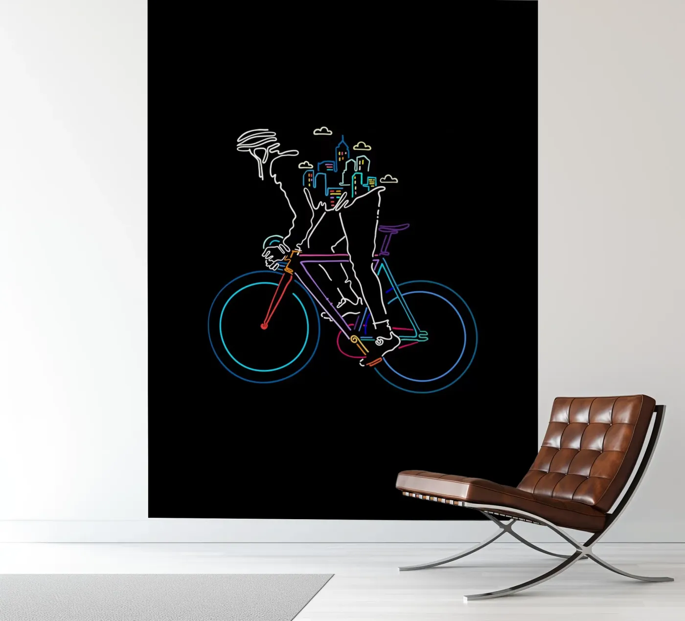 De forens fotobehang van The Cyclist
