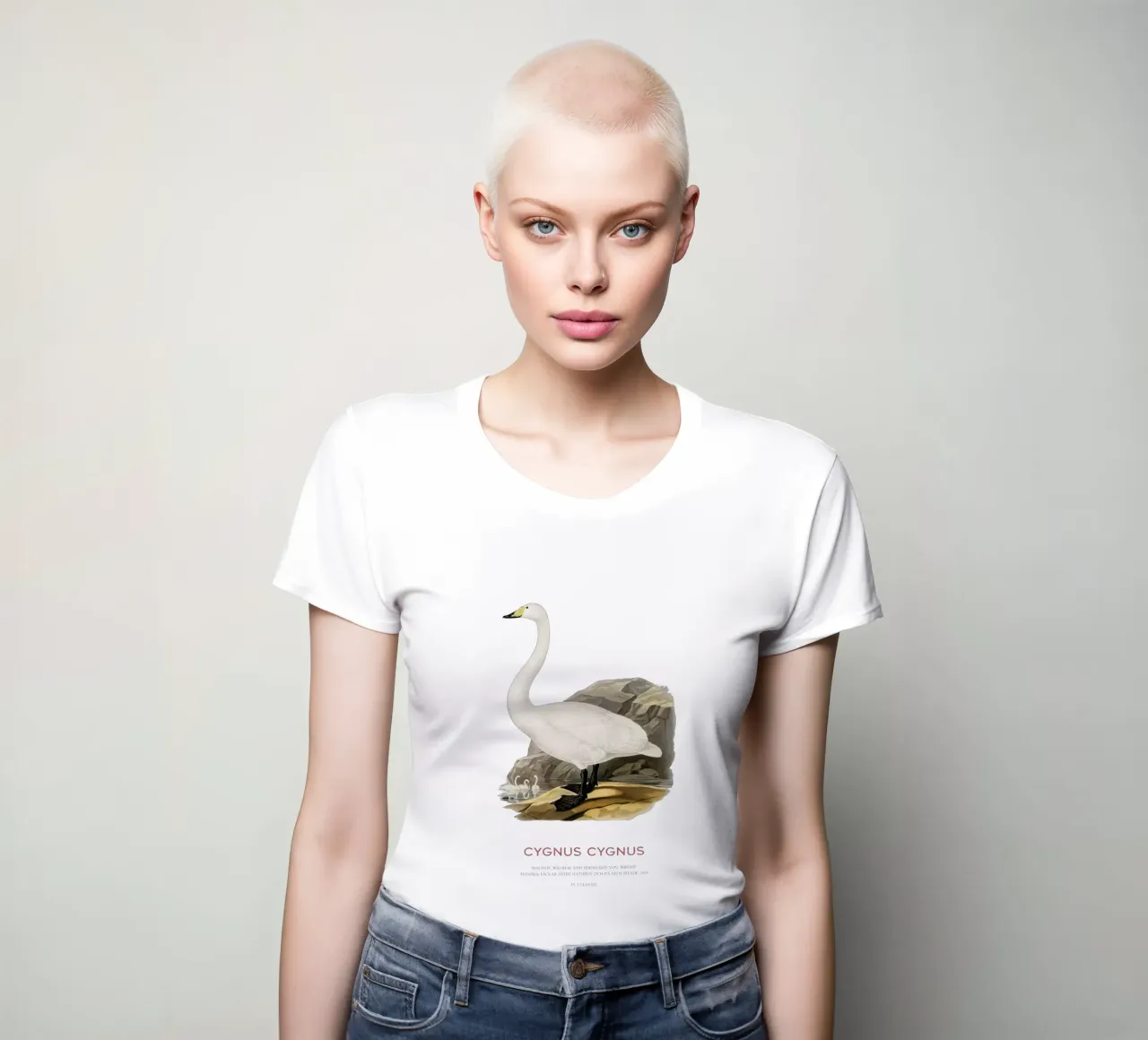 Cigno urlatore o Cygnus cygnus t-shirt da donna da Vintagrafica