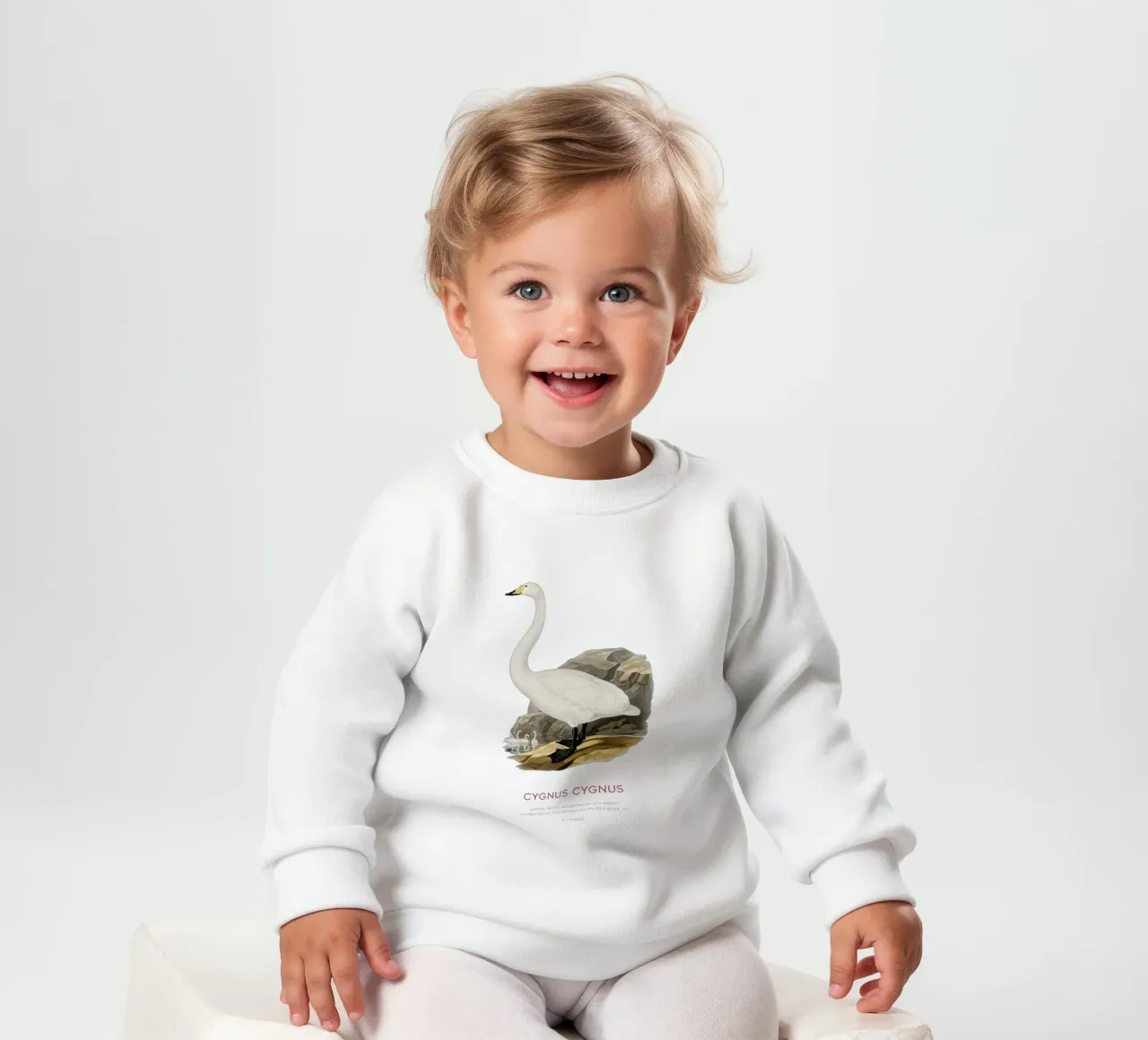 Singschwan oder Cygnus cygnus Baby Sweatshirt von Vintagrafica