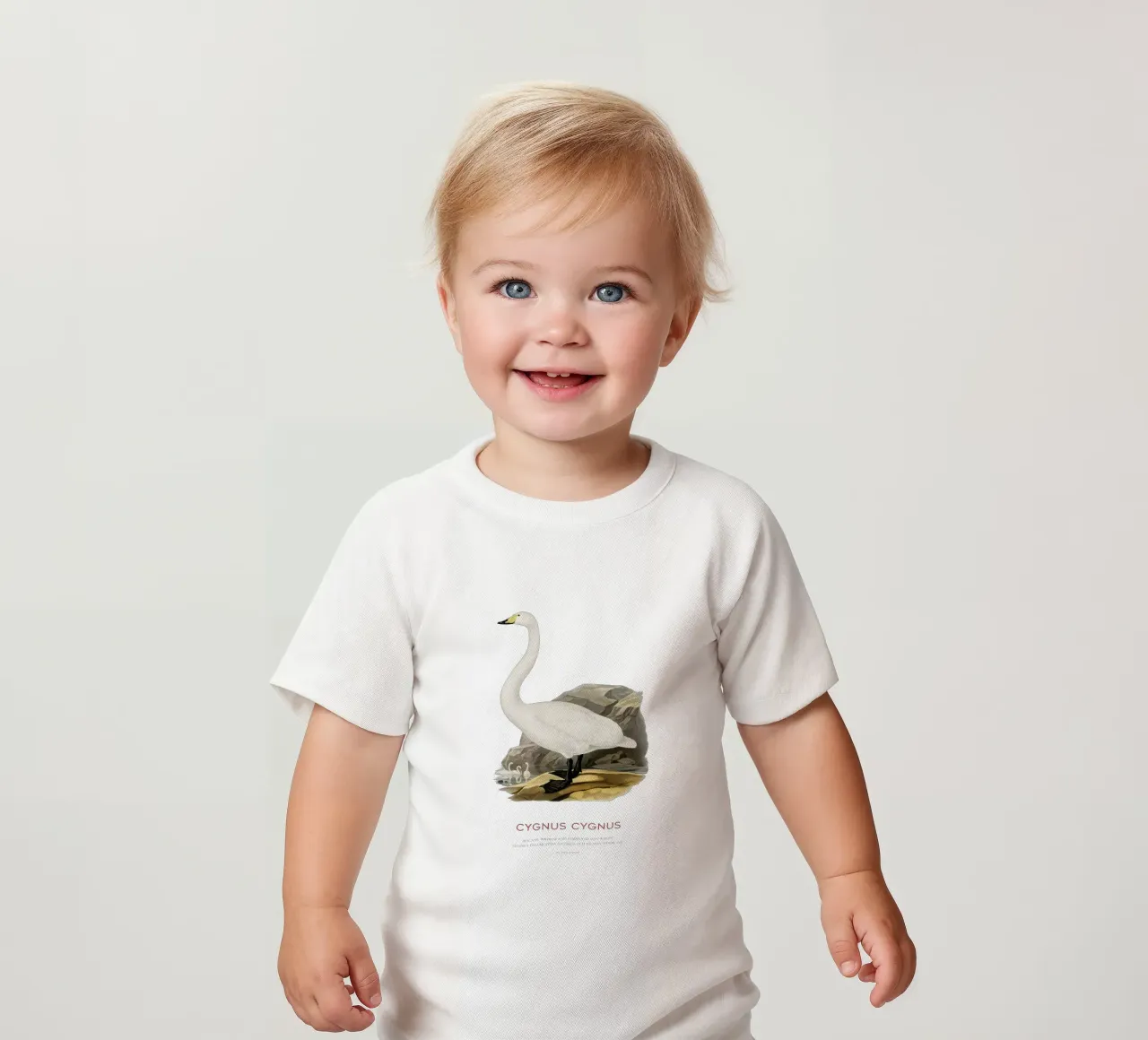 Cisne cantor o Cygnus cygnus camiseta de bebé de Vintagrafica