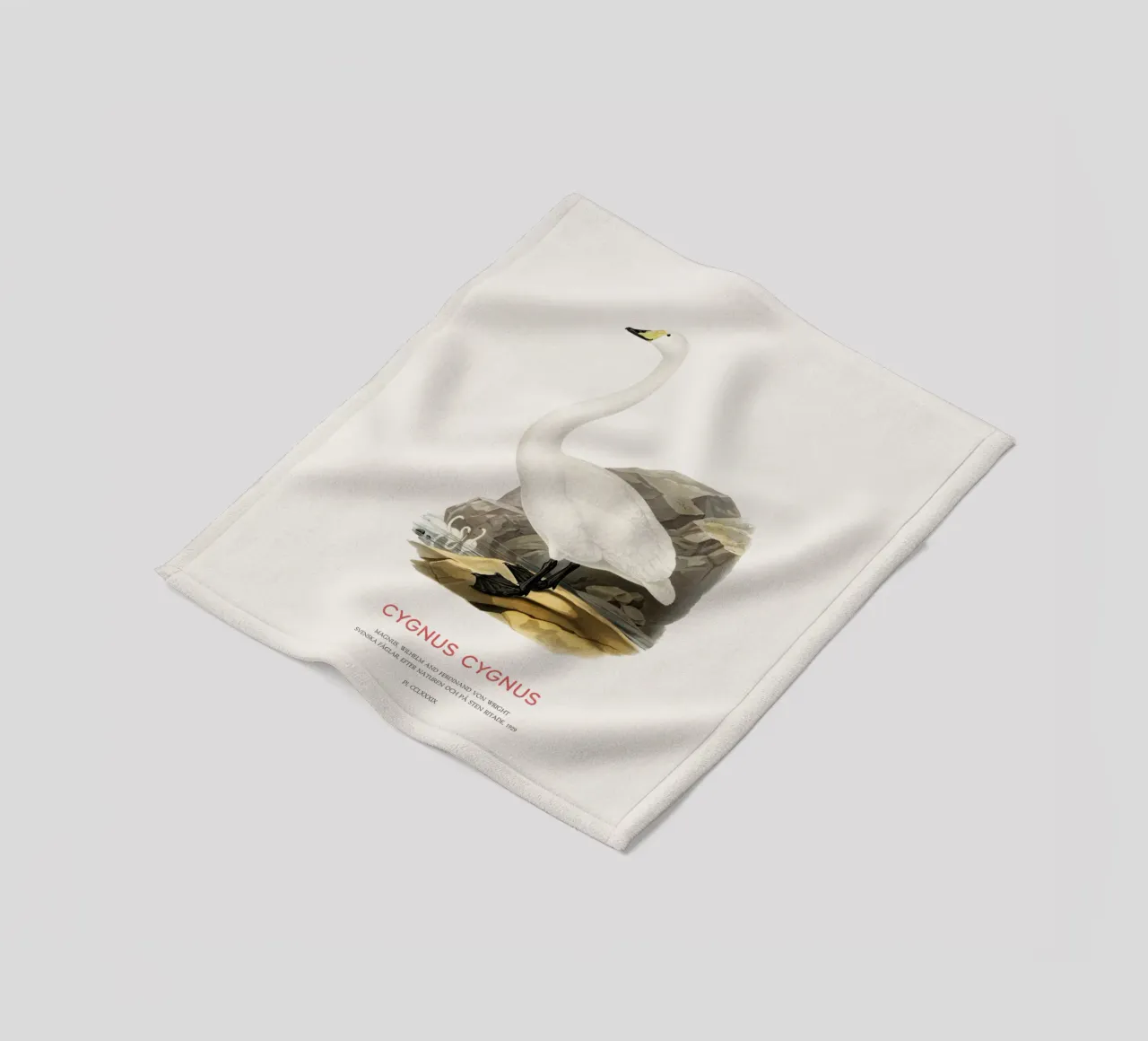 Cigno urlatore o Cygnus cygnus coperta in pile da Vintagrafica