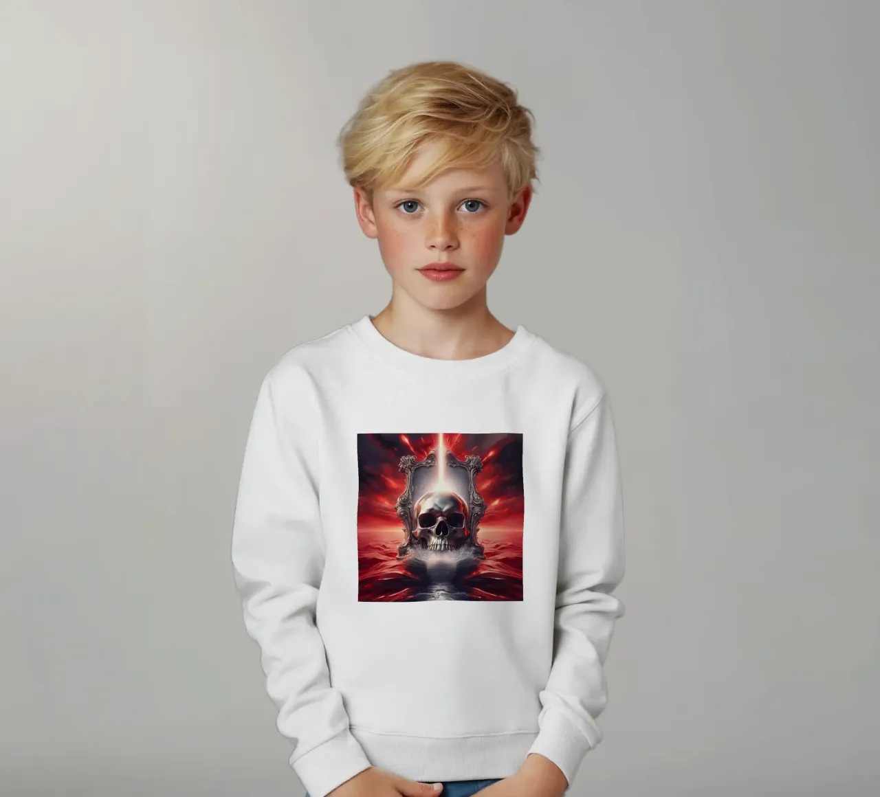 cranio 1 felpa bambino da kimmindmuse