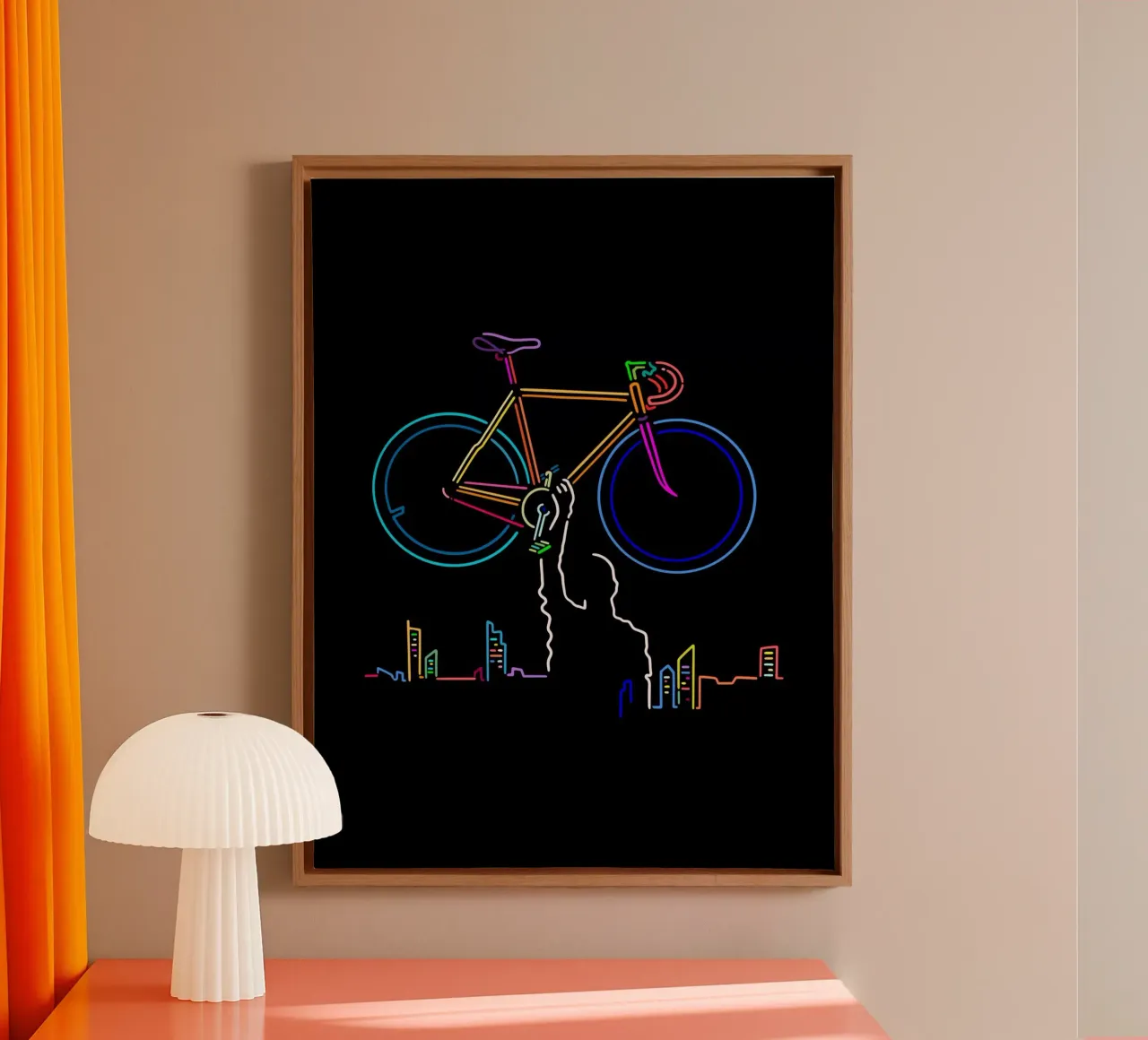 Neem de stad canvas met Baklijst van The Cyclist