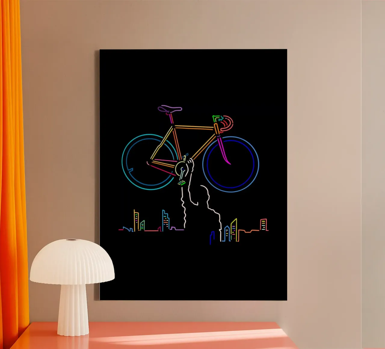 Neem de stad canvas met Baklijst van The Cyclist