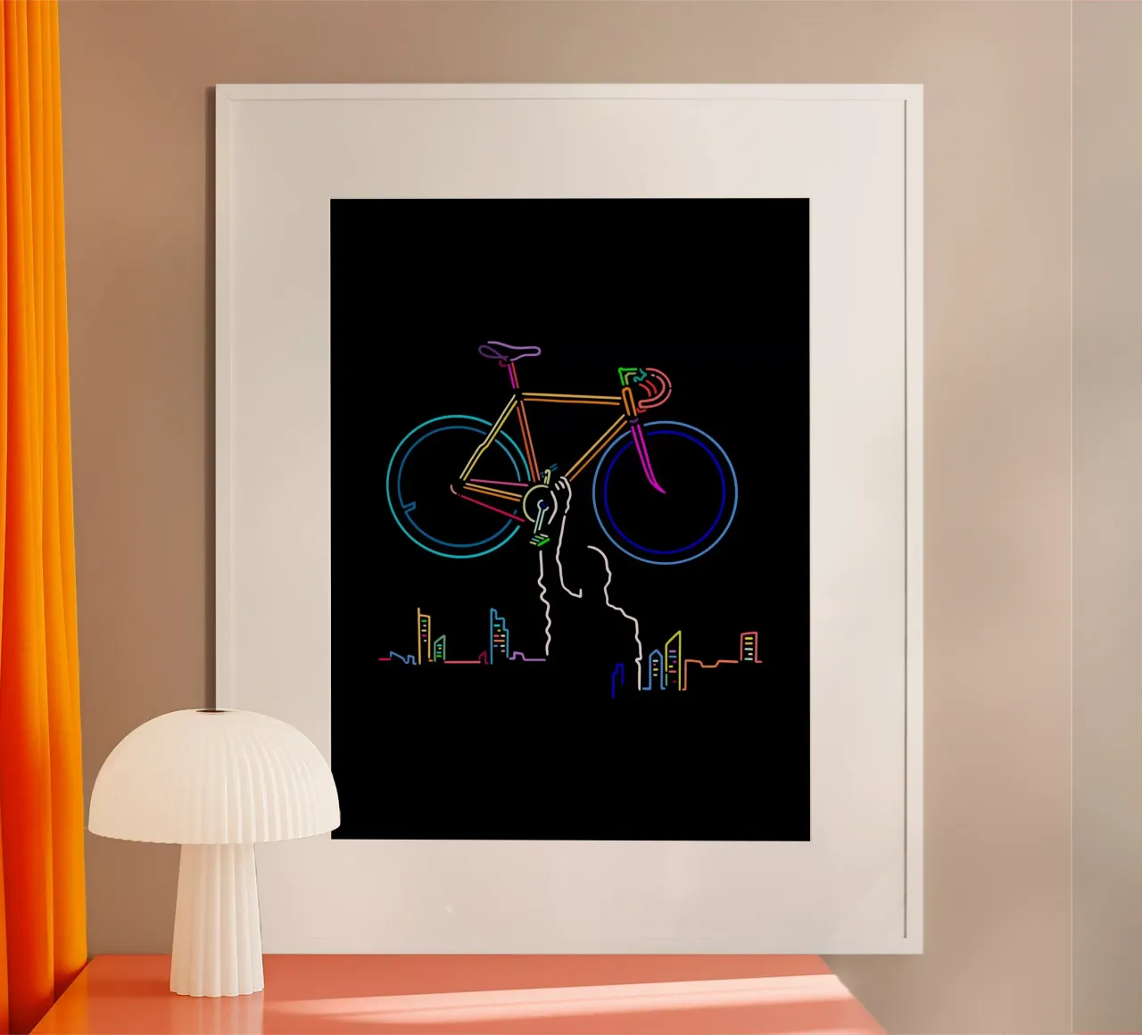 Prendete la città poster con telaio in plastica da The Cyclist
