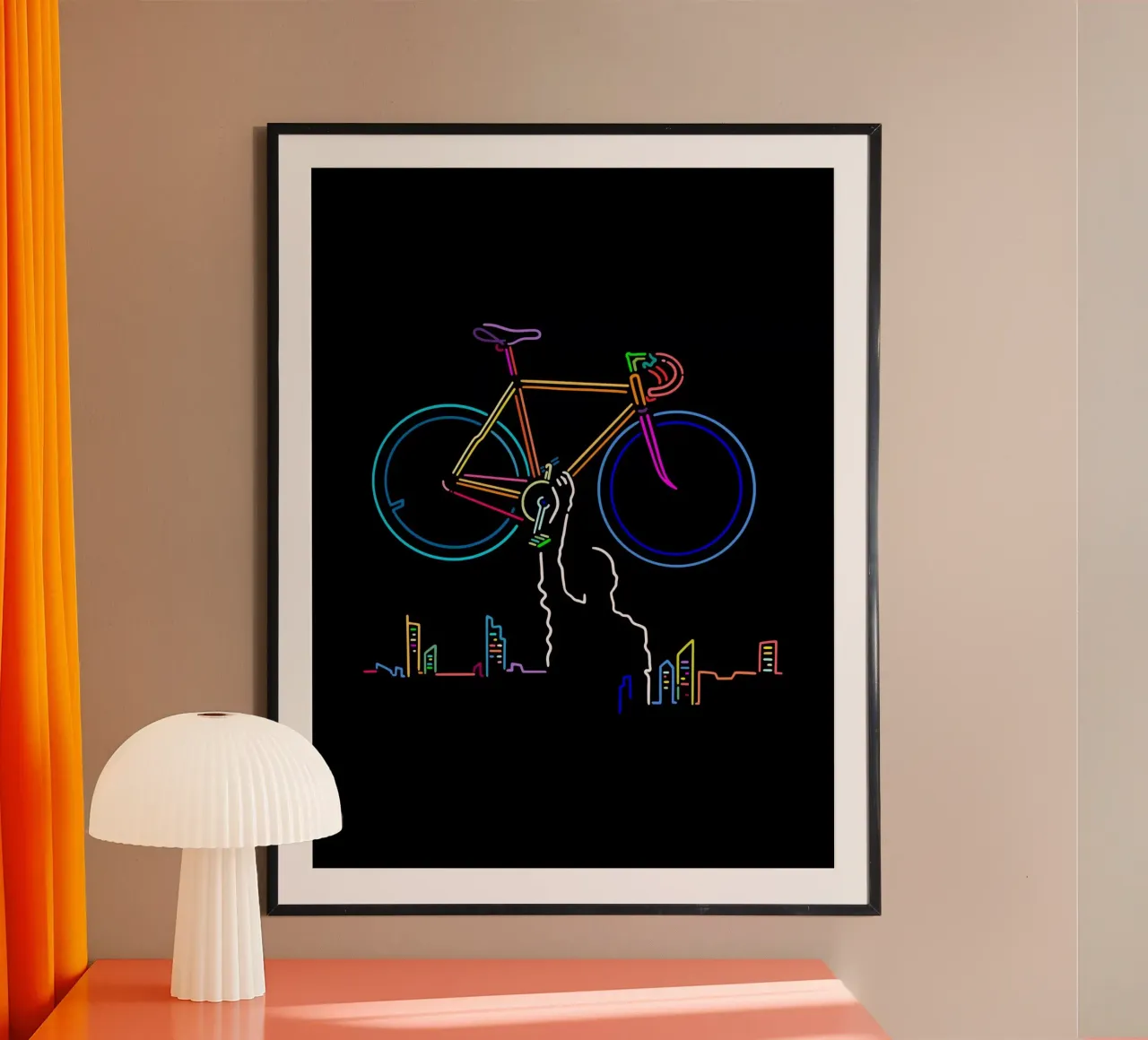 Prendete la città poster con telaio in plastica da The Cyclist