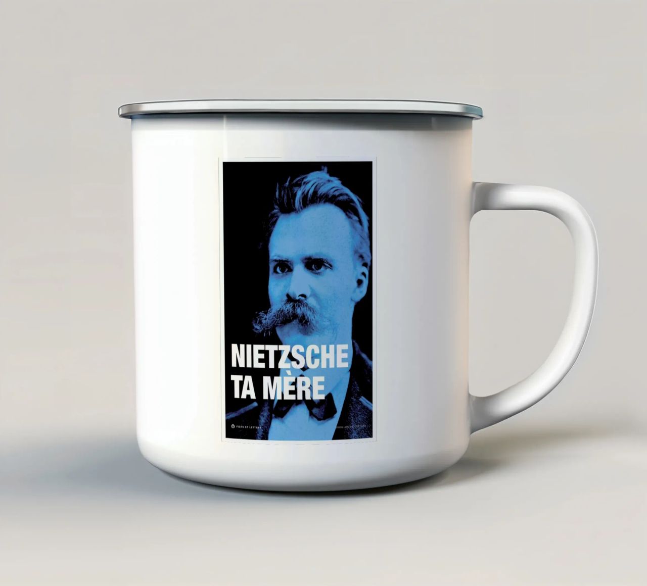 Nietzsche tazza in smalto da Fists Et Lettres
