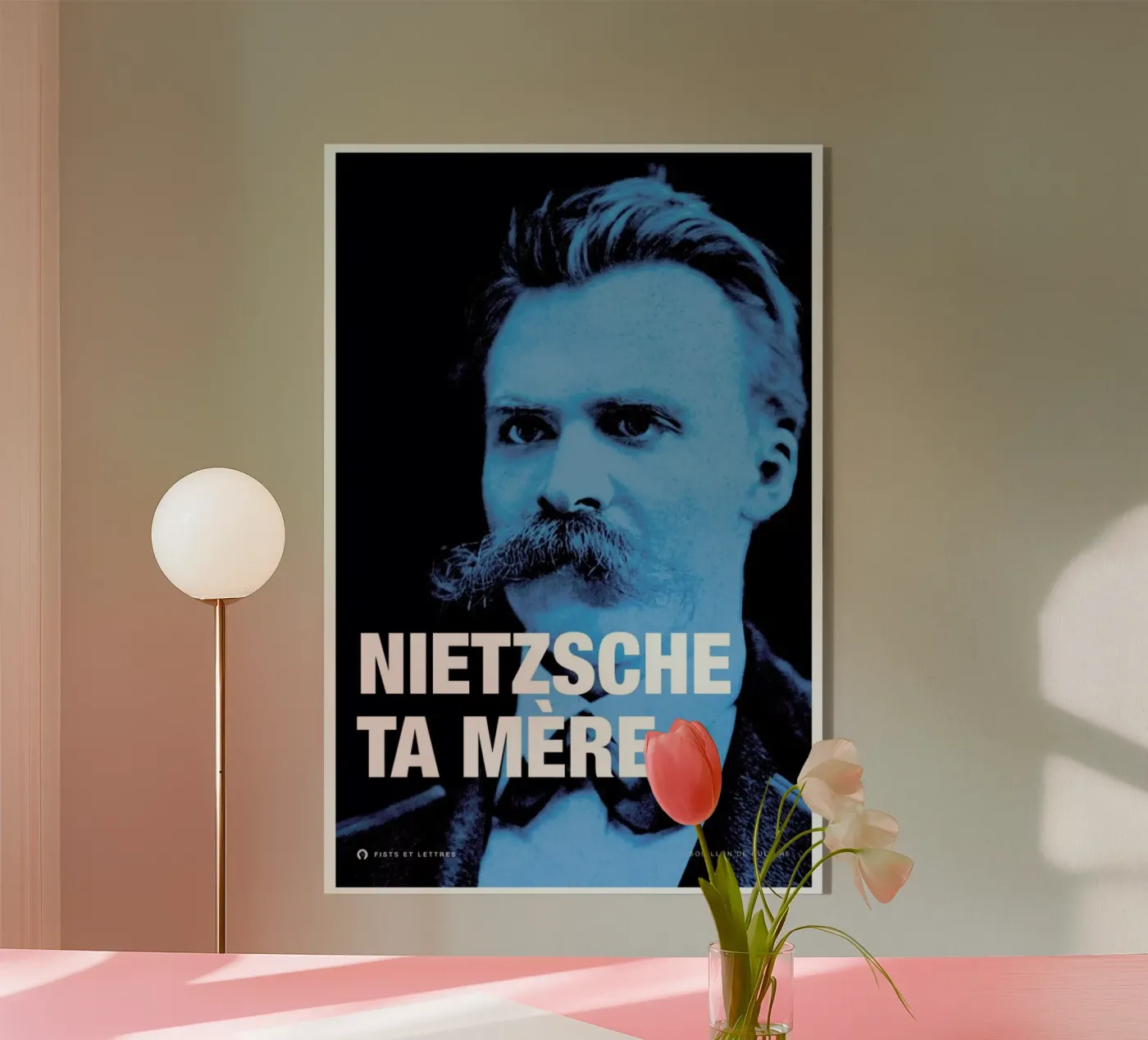 Nietzsche acrylic glass by Fists Et Lettres