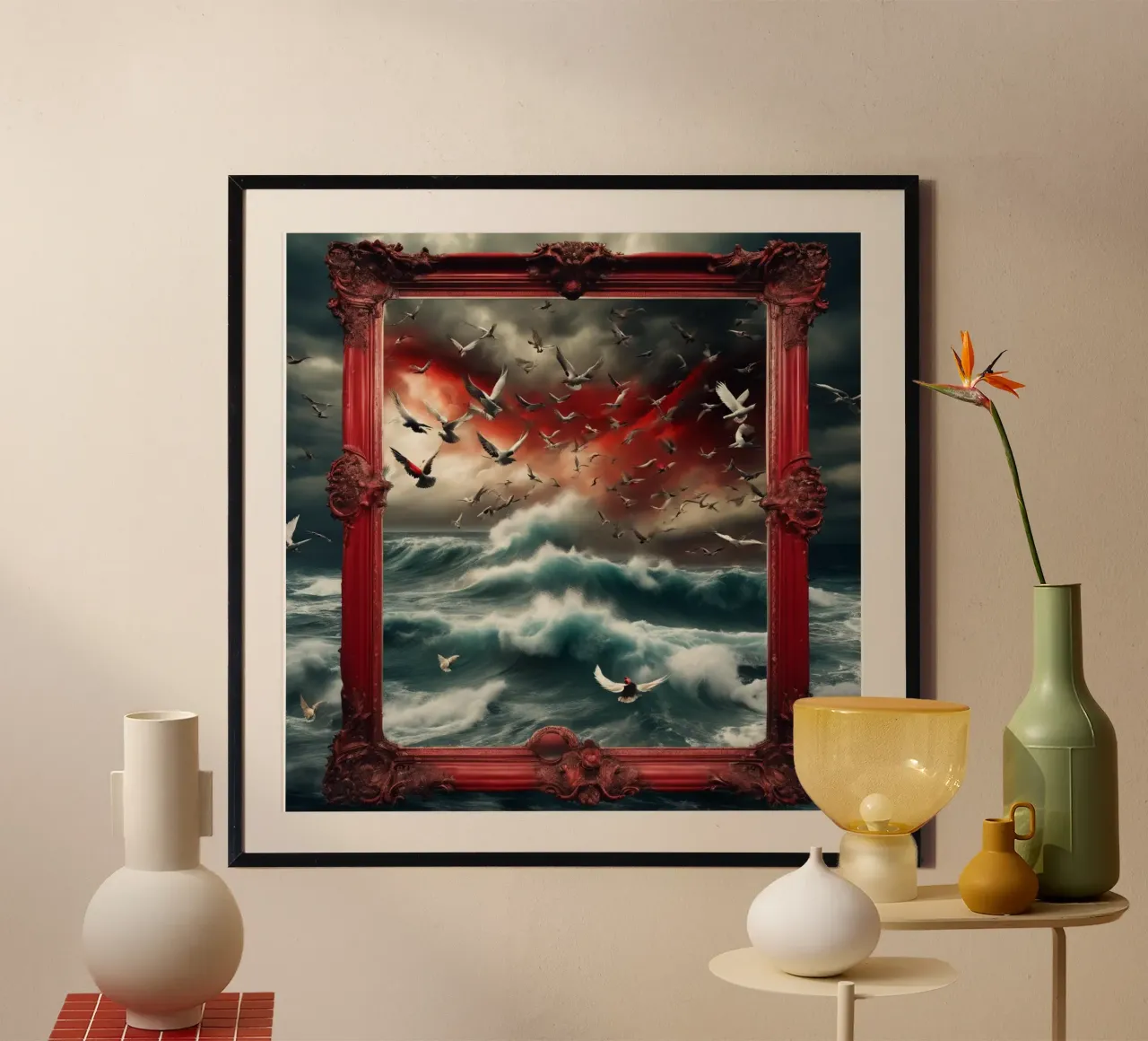 stormy poster with plastic frame by kimmindmuse