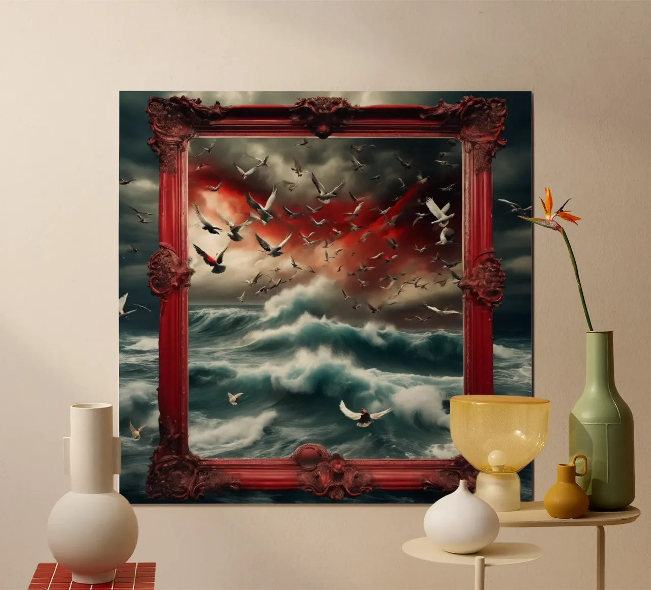 stormy poster with plastic frame by kimmindmuse