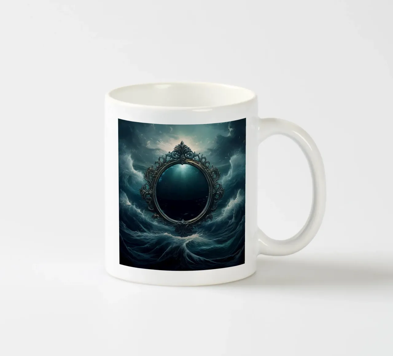specchio tazza in ceramica da kimmindmuse