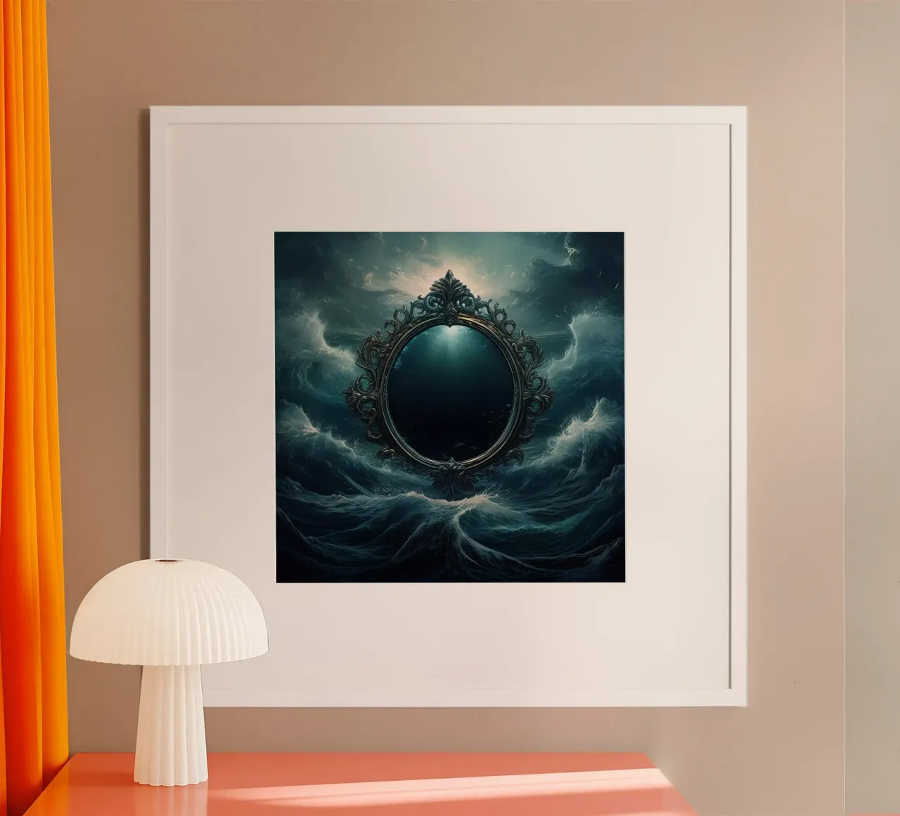 specchio poster con telaio in legno da kimmindmuse