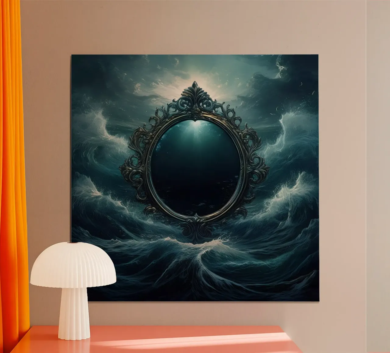 specchio poster con telaio in legno da kimmindmuse