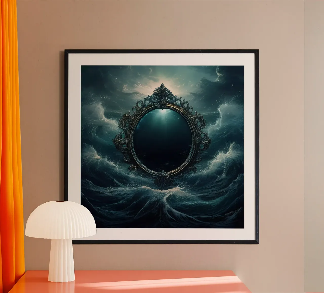 specchio poster con telaio in legno da kimmindmuse