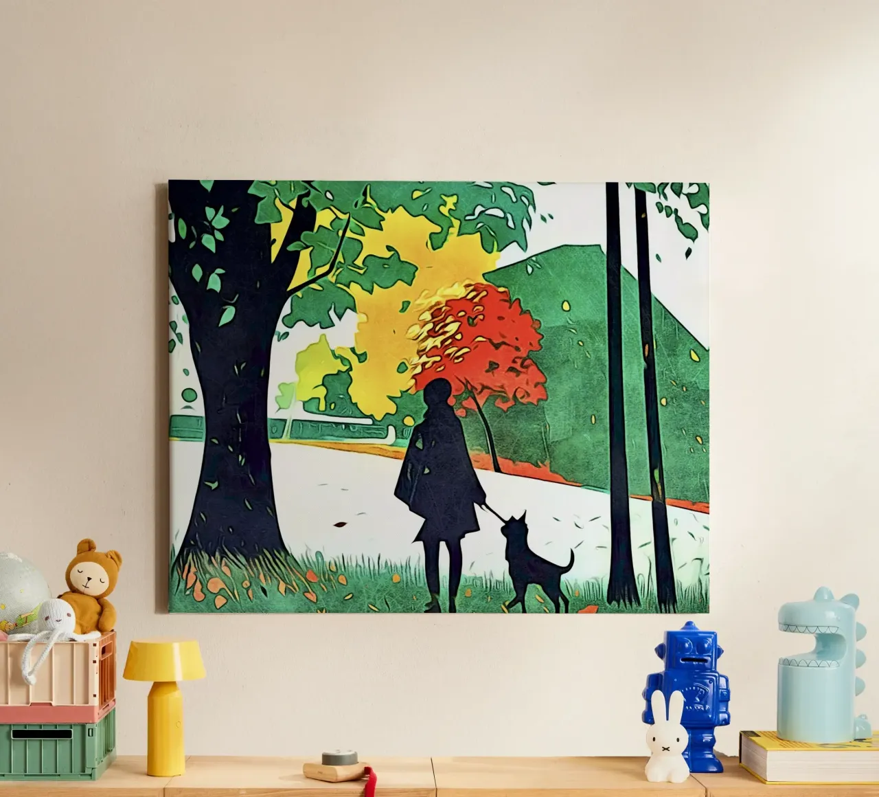 Herfstwandeling canvas met Baklijst van ZAMART