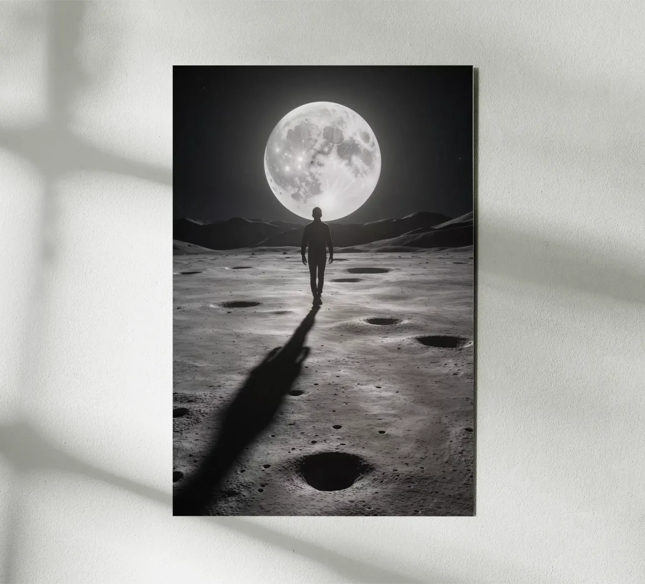Echoes of Isolation: Walking on the Moon alluminio dibond da Art Boutique