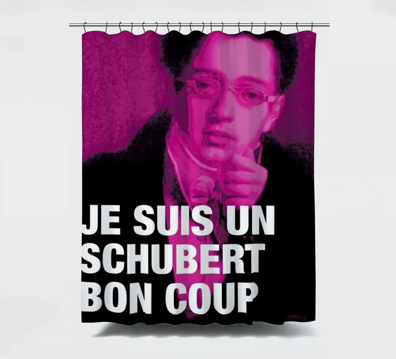 Schubert shower curtain by Fists Et Lettres