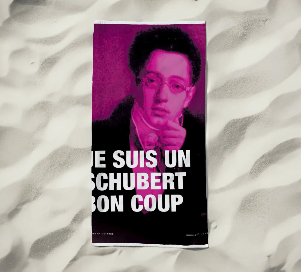 Schubert beach towel by Fists Et Lettres