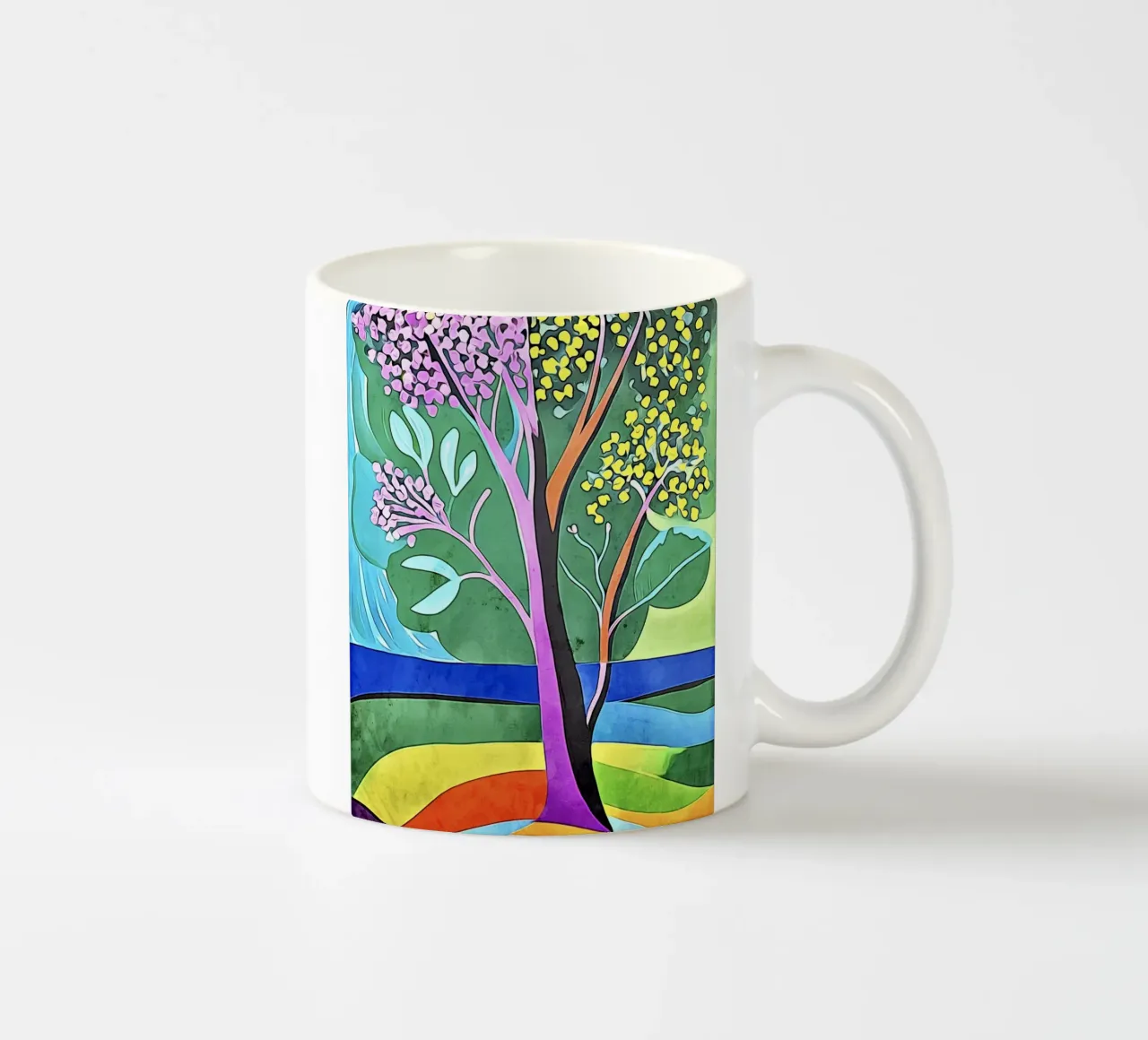 Paesaggio colorato, motivo #3 tazza in ceramica da ZAMART