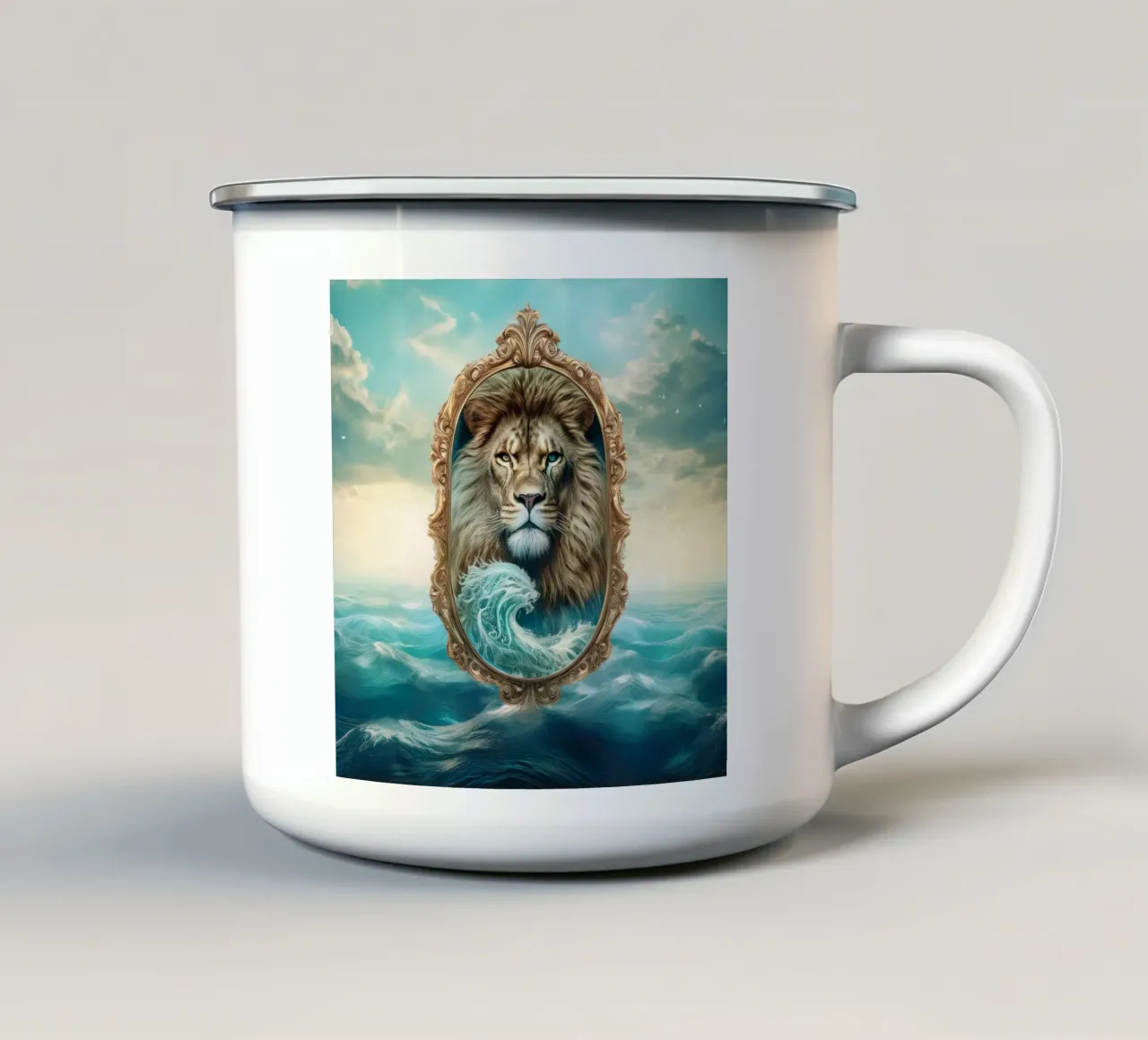 leone1 tazza in smalto da kimmindmuse